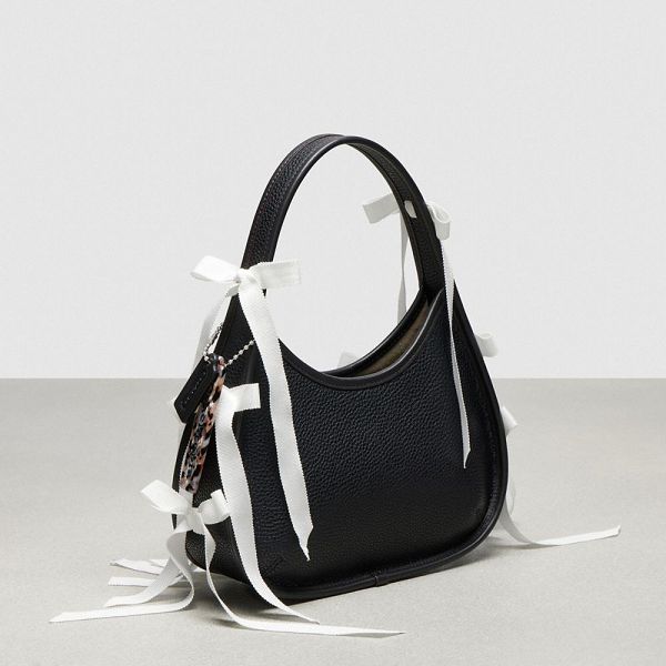 Dámské Kabelka Coach Ergo In Leather With Allover Bows Černé Bílé | 8136705-CZ