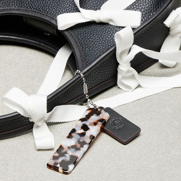 Dámské Kabelka Coach Ergo In Leather With Allover Bows Černé Bílé | 8136705-CZ