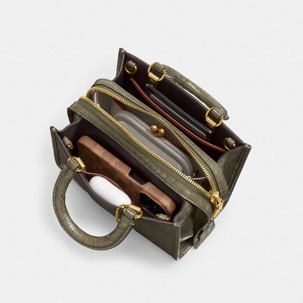 Dámské Kabelka Coach Rogue 20 In Alligator Vínové | 1054368-CZ