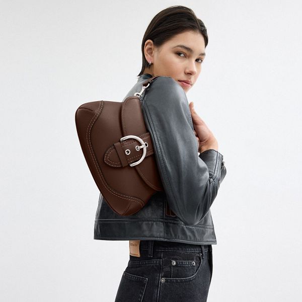 Dámské Kabelka Coach Soho Flap In Regenerative Leather Stříbrné | 8924607-CZ