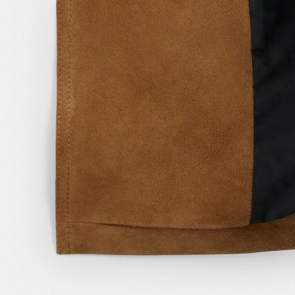 Dámské Kabáty Coach Heritage C Plaque Suede Trench Hnědé | 3029417-CZ