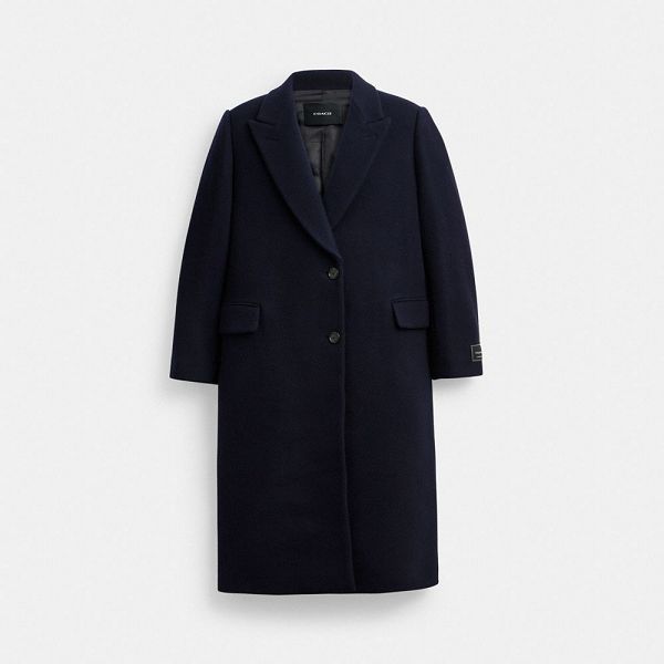 Dámské Kabáty Coach Oversized Wool Tmavě Blankyt | 2309647-CZ
