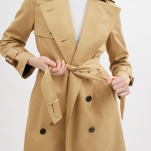 Dámské Kabáty Coach Trench Hnědožlutý | 9680247-CZ