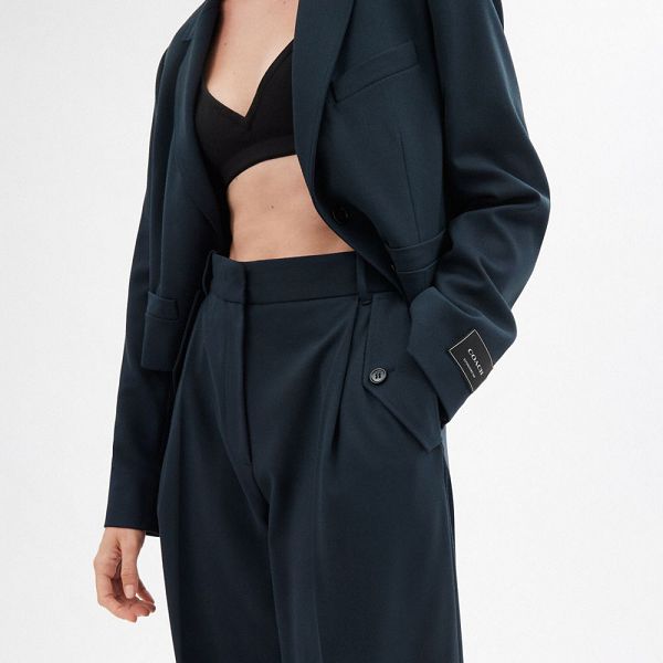 Dámské Kalhoty Coach Tailored Tmavě Blankyt | 2698143-CZ