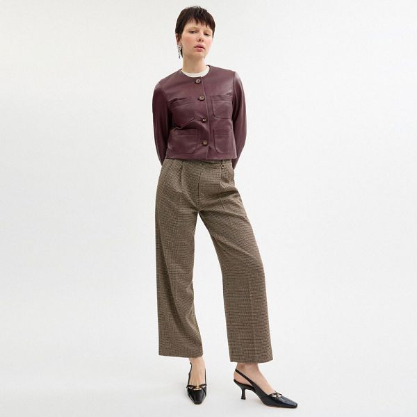 Dámské Kalhoty Coach Wool Hnědé Viacfarebný | 8239045-CZ