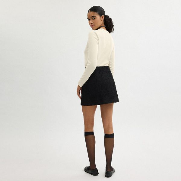 Dámské Košile Coach Ribbed Long Sleeve With Embroidery Bílé | 3057468-CZ