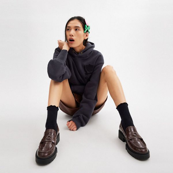 Dámské Loafers Coach Leah Hnědé | 9586213-CZ