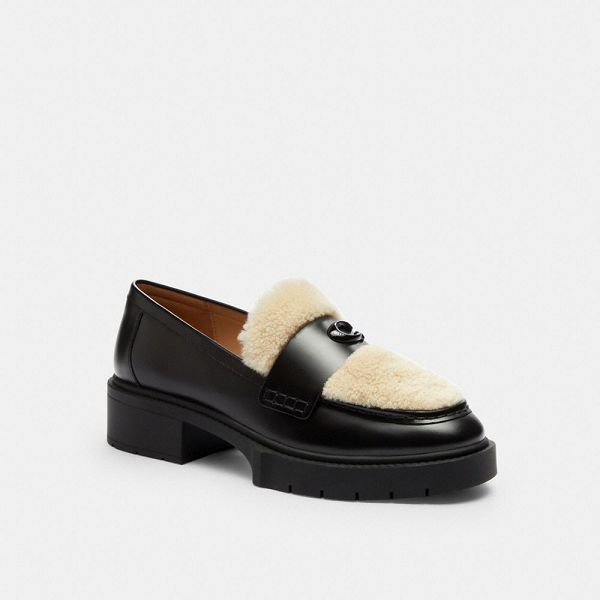 Dámské Loafers Coach Leah Černé Béžový | 1096827-CZ