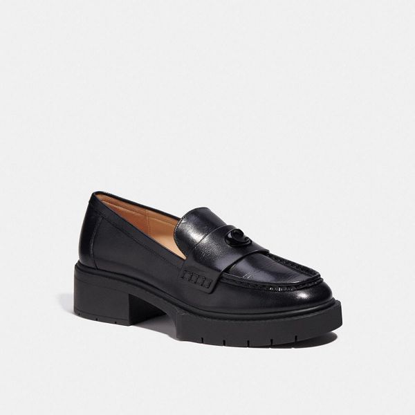 Dámské Loafers Coach Leah Černé | 4932568-CZ