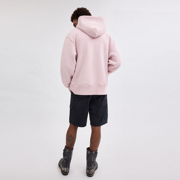 Dámské Mikina s Kapucí Coach Oversized Signature Crest In Organic Cotton Růžové | 0431798-CZ