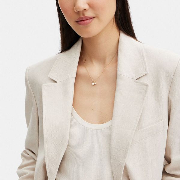 Dámské Náhrdelník Coach Classic Pearl Pendant Zlaté | 3642718-CZ