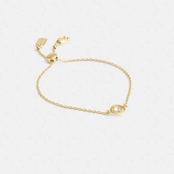 Dámské Náramek Coach Halo Round Slider Zlaté | 7946813-CZ