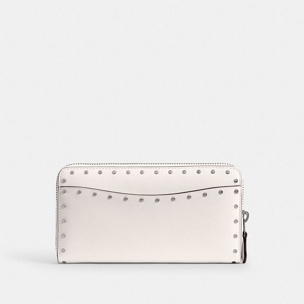 Dámské Peněženka Coach Essential Accordion Zip With Rivets Stříbrné | 4519607-CZ