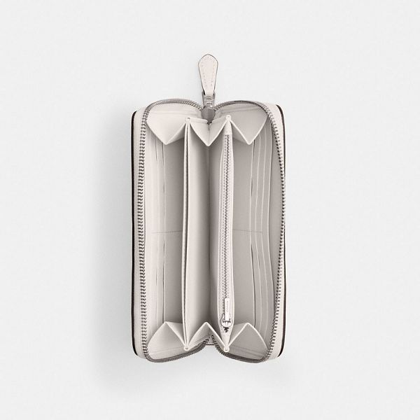 Dámské Peněženka Coach Essential Accordion Zip With Rivets Stříbrné | 4519607-CZ