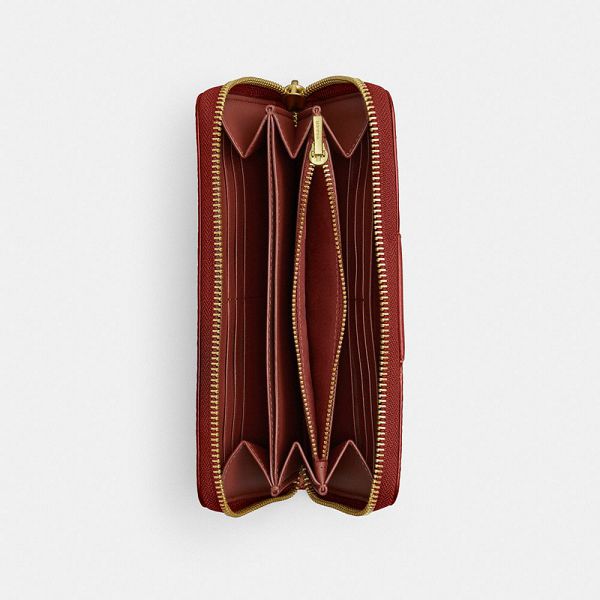 Dámské Peněženka Coach Essential Accordion Zip In Colorblock Signature Canvas Hnědé Červené | 0967582-CZ