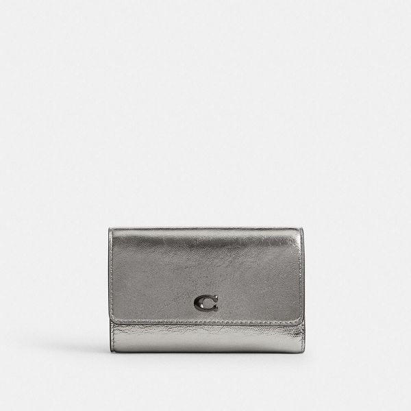 Dámské Peněženka Coach Essential Medium Flap Blankyt Šedé | 4610852-CZ
