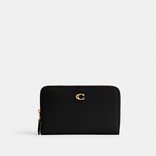 Dámské Peněženka Coach Essential Medium Zip Around Černé | 5928673-CZ