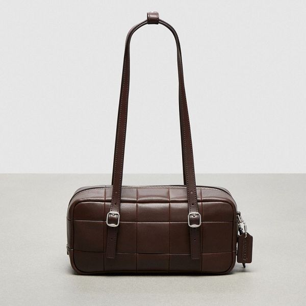 Dámské Podprsenkašny Coach Alterego In Checkerboard Upcrafted Leather Hnědé | 8231049-CZ