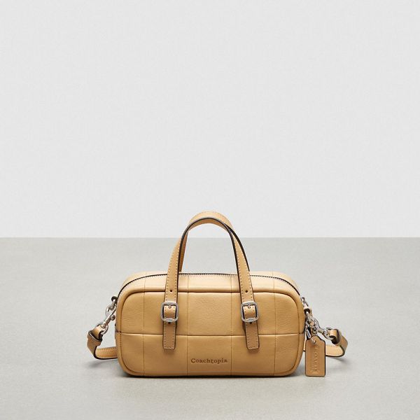 Dámské Podprsenkašny Coach Alterego Mini In Checkerboard Upcrafted Leather With Crossbody Strap Hnědé | 5297160-CZ