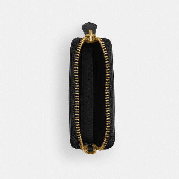 Dámské Pouzdro Na Karty Coach Essential Chain Černé | 7138269-CZ