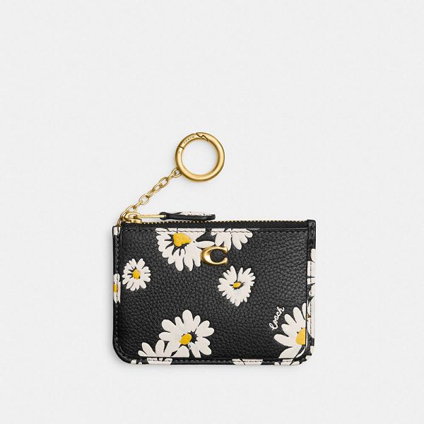 Dámské Pouzdro Na Karty Coach Essential Mini Id With Crystal Stříbrné Černé | 6914203-CZ