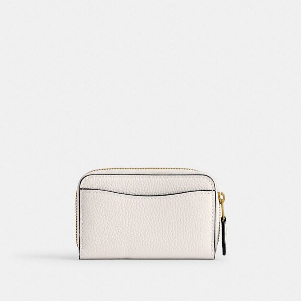Dámské Pouzdro Na Karty Coach Essential Small Zip Around Bílé | 0523861-CZ