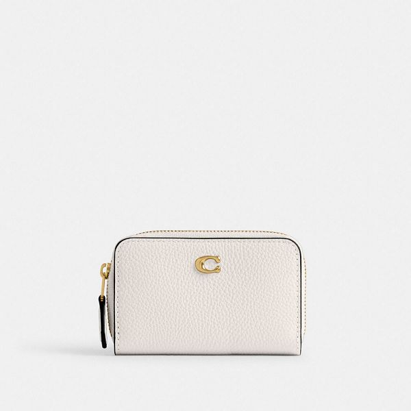 Dámské Pouzdro Na Karty Coach Essential Small Zip Around Bílé | 0523861-CZ