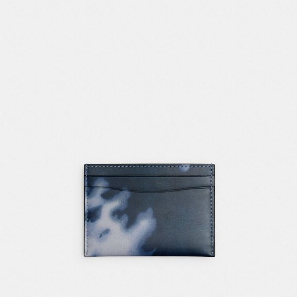 Dámské Pouzdro Na Karty Coach Essential With Tie Dye Print Stříbrné Tmavě Blankyt | 0837421-CZ