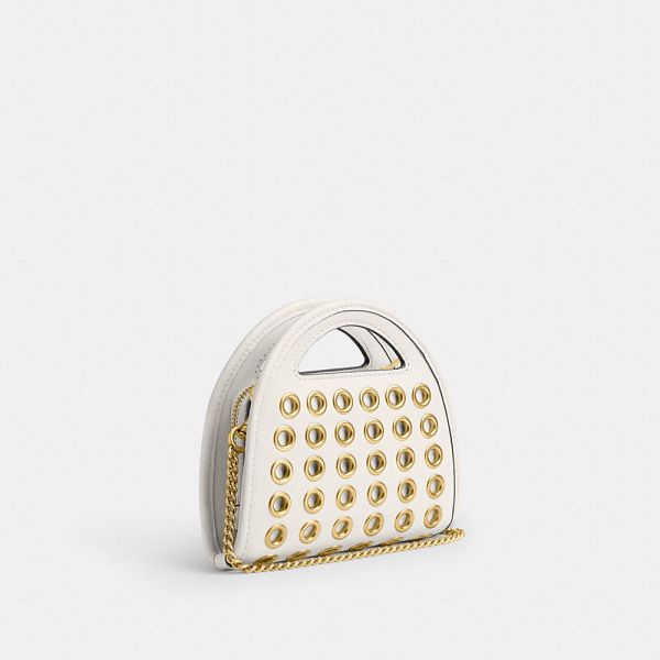 Dámské Pouzdro Na Karty Coach Top Handle With Grommets Béžový Zlaté | 6501487-CZ