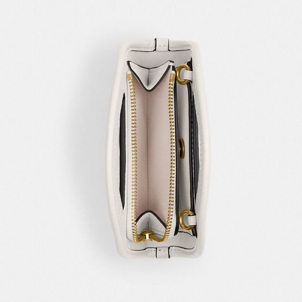 Dámské Pouzdro Na Karty Coach Top Handle With Grommets Béžový Zlaté | 6501487-CZ
