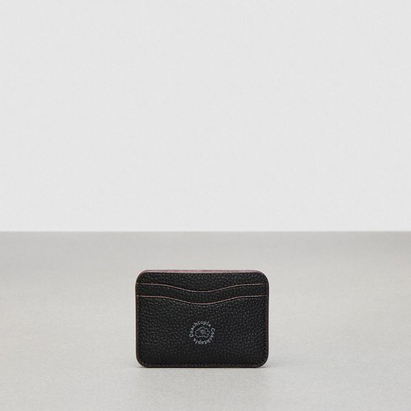 Dámské Pouzdro Na Karty Coach Wavy In Leather Černé | 0843976-CZ