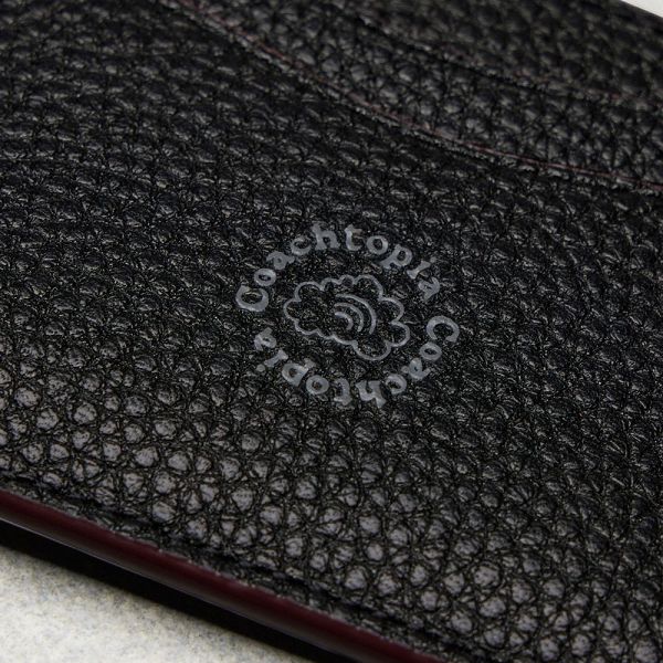 Dámské Pouzdro Na Karty Coach Wavy In Leather Černé | 0843976-CZ