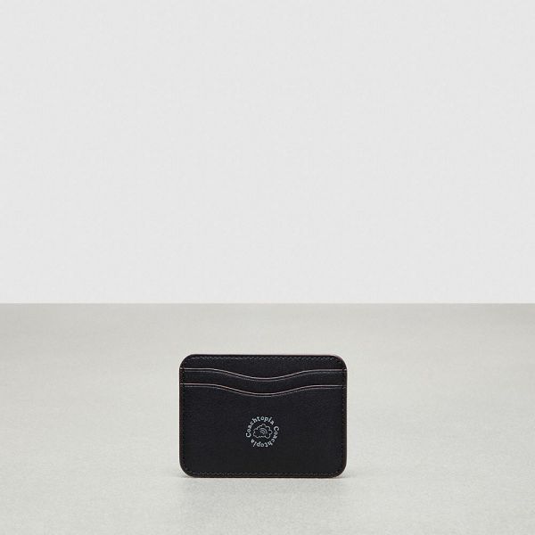 Dámské Pouzdro Na Karty Coach Wavy In Leather With Caterpillar Print Černé | 1049638-CZ