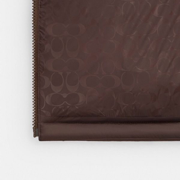 Dámské Péřová Bunda Coach Mid Length Belted In Recycled Polyamide Hnědé | 4623987-CZ