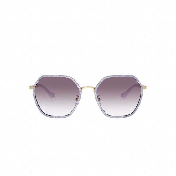 Dámské Sluneční Brýle Coach Embellished Narrow Metal Hexagon Fialové | 4901365-CZ