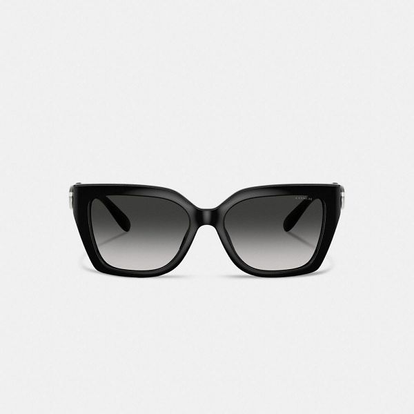 Dámské Sluneční Brýle Coach Full Fit Idol Square Cat Eye Černé | 0263148-CZ