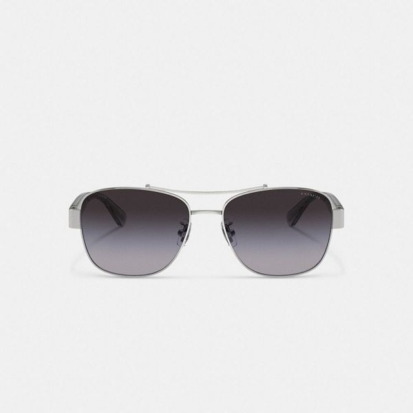 Dámské Sluneční Brýle Coach Signature Ombré Narrow Pilot Šedé | 4830952-CZ