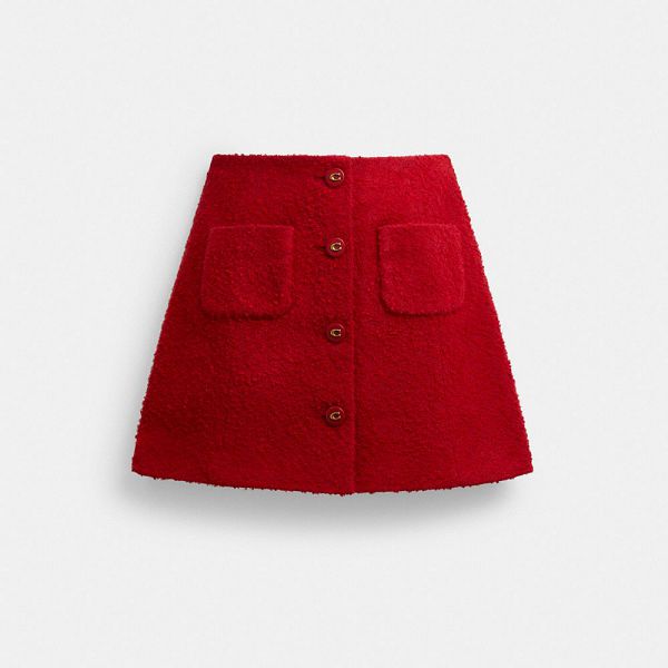 Dámské Sukně Coach Boucle Červené | 2079536-CZ