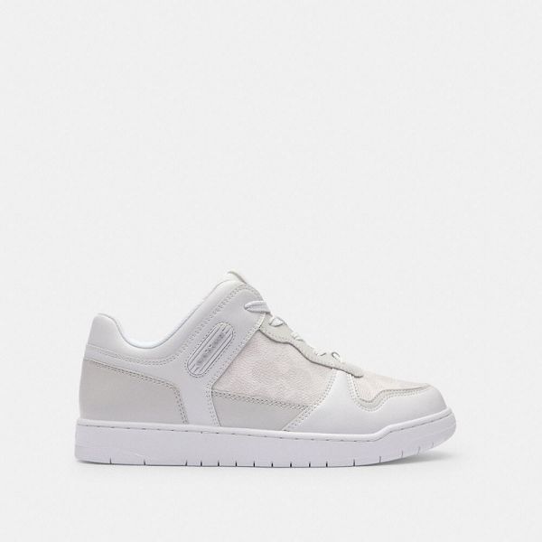 Dámské Tenisky Coach C201 Low Top In Signature Canvas Bílé | 3865921-CZ