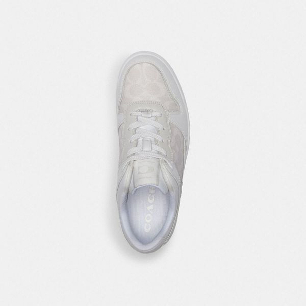 Dámské Tenisky Coach C201 Low Top In Signature Canvas Bílé | 3865921-CZ