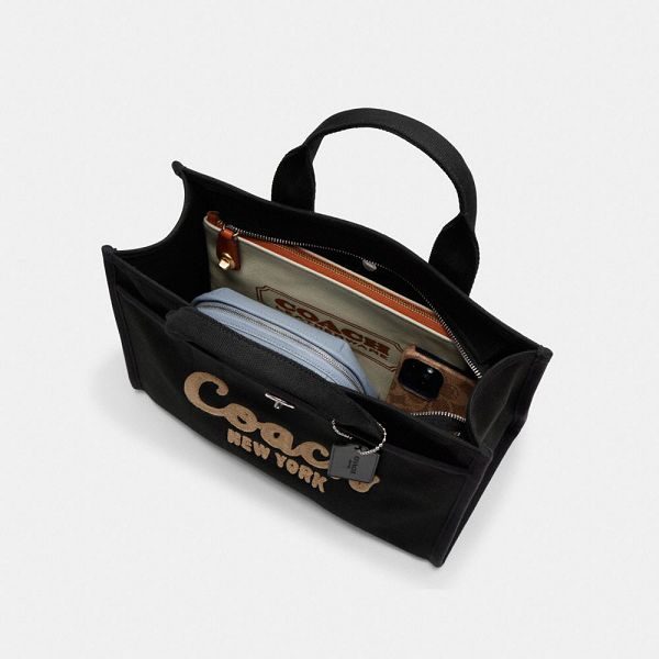 Dámské Tote Coach Cargo Stříbrné Černé | 8346952-CZ