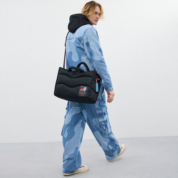 Dámské Tote Coach Loop With Wavy Quilting Černé | 9235647-CZ