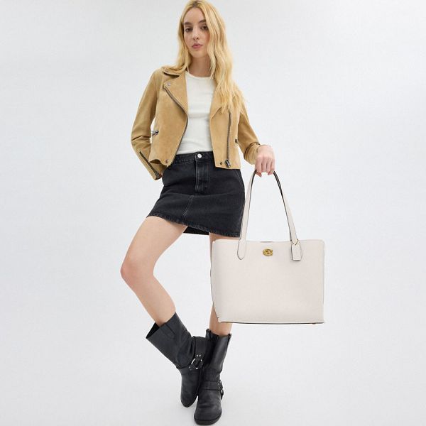Dámské Tote Coach Willow Work Tote 38 Bílé | 3429875-CZ