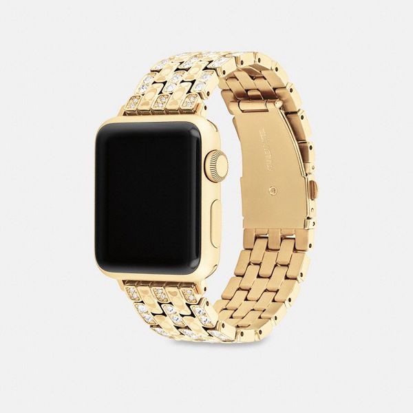 Dámské Watch Strap Coach Apple 38 Mm 40 Mm And 41 Mm Zlaté | 3128047-CZ