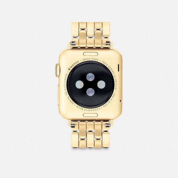Dámské Watch Strap Coach Apple 38 Mm 40 Mm And 41 Mm Zlaté | 3128047-CZ