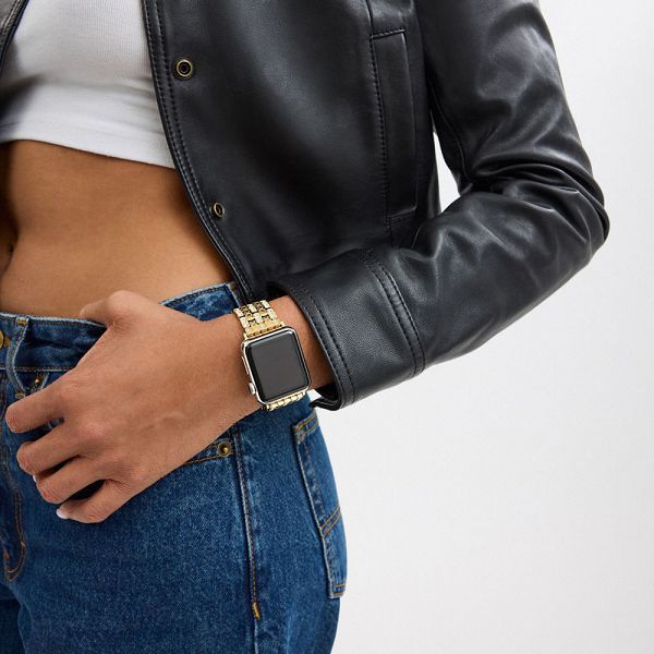 Dámské Watch Strap Coach Apple 38 Mm 40 Mm And 41 Mm Zlaté | 3128047-CZ