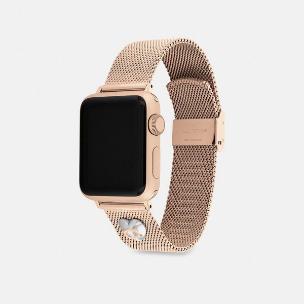 Dámské Watch Strap Coach Apple 38 Mm 40 Mm And 41 Mm Růžové Zlaté | 0294675-CZ