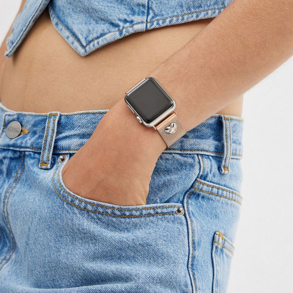 Dámské Watch Strap Coach Apple 38 Mm 40 Mm And 41 Mm Růžové Zlaté | 0294675-CZ