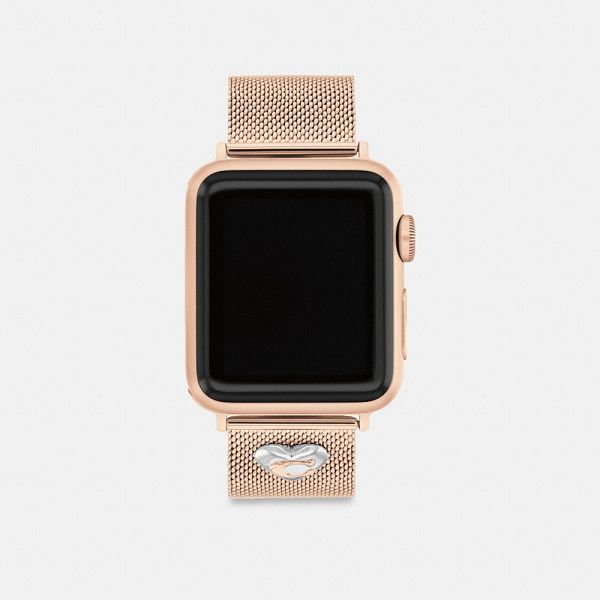 Dámské Watch Strap Coach Apple 38 Mm 40 Mm And 41 Mm Růžové Zlaté | 0294675-CZ