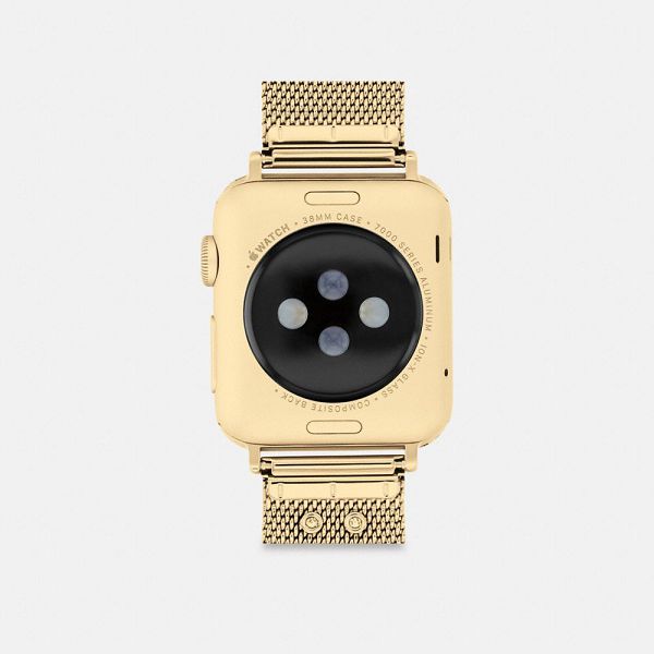 Dámské Watch Strap Coach Apple 38 Mm 40 Mm And 41 Mm Zlaté | 2643507-CZ